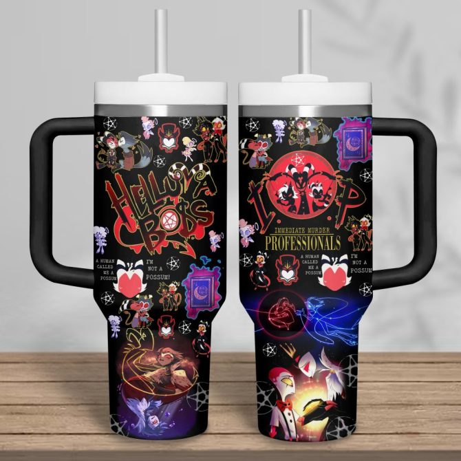 Helluva Boss Tv Series Custom Stanley Quencher 40Oz Stainless Steel Tumbler With Handle - Image 3