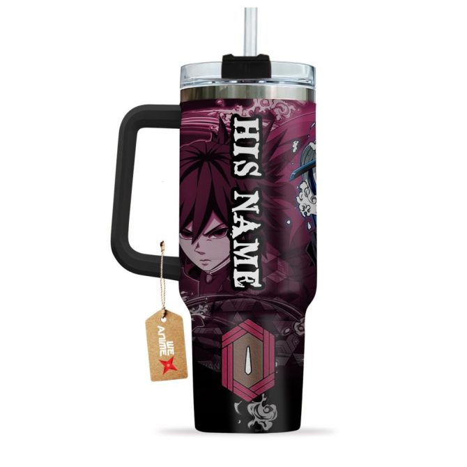 Her Giyu Tomioka Demon Slayer Anime Custom Stanley Quencher 40Oz Stainless Steel Tumbler - Image 4