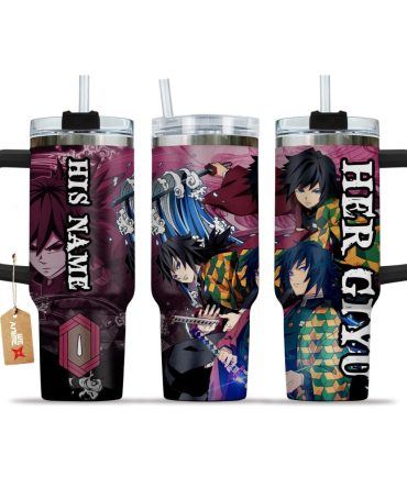 Her Giyu Tomioka Demon Slayer Anime Custom Stanley Quencher 40Oz Stainless Steel Tumbler