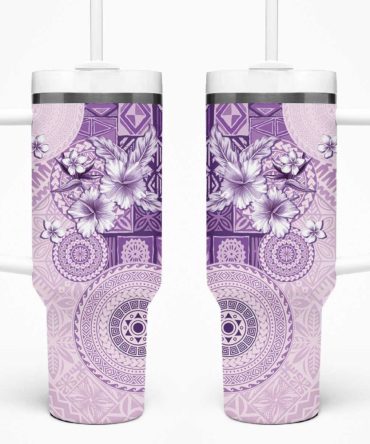 Hibiscus Flowers Custom Stanley Quencher 40Oz Stainless Steel Tumbler