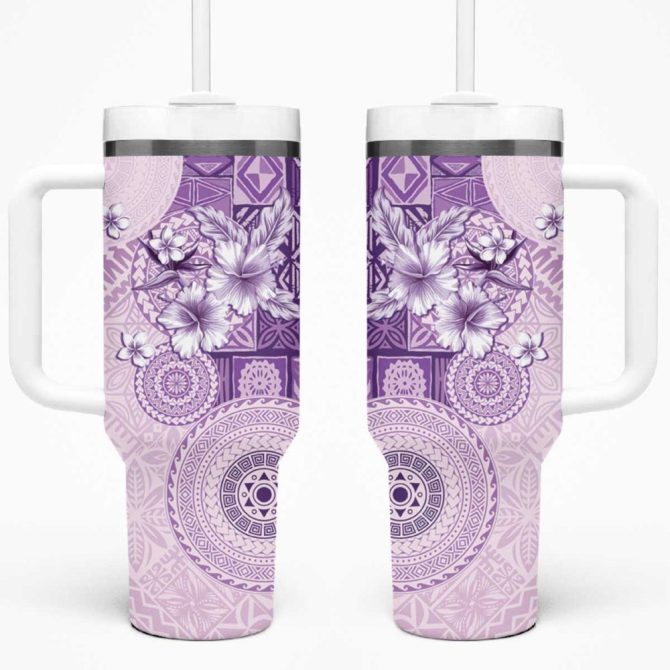 Hibiscus Flowers Custom Stanley Quencher 40Oz Stainless Steel Tumbler