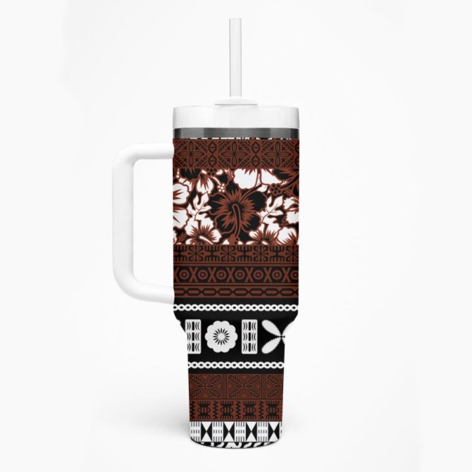 Hibiscus Flowers Custom Stanley Quencher 40Oz Stainless Steel Tumbler - Image 2