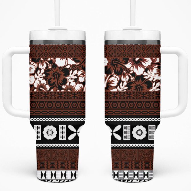 Hibiscus Flowers Custom Stanley Quencher 40Oz Stainless Steel Tumbler