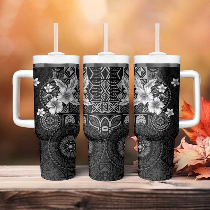 Hibiscus Flowers Custom Stanley Quencher 40Oz Stainless Steel Tumbler - Image 5