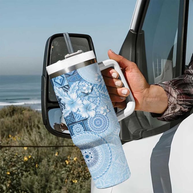Hibiscus Flowers Custom Stanley Quencher 40Oz Stainless Steel Tumbler - Image 8