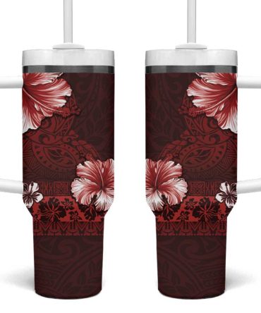 Hibiscus Flowers Custom Stanley Quencher 40Oz Stainless Steel Tumbler