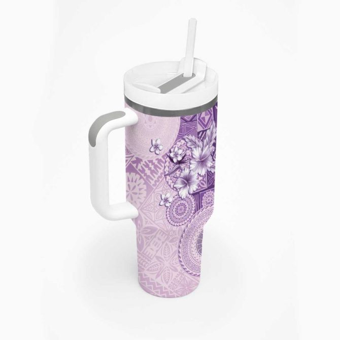 Hibiscus Flowers Custom Stanley Quencher 40Oz Stainless Steel Tumbler - Image 3
