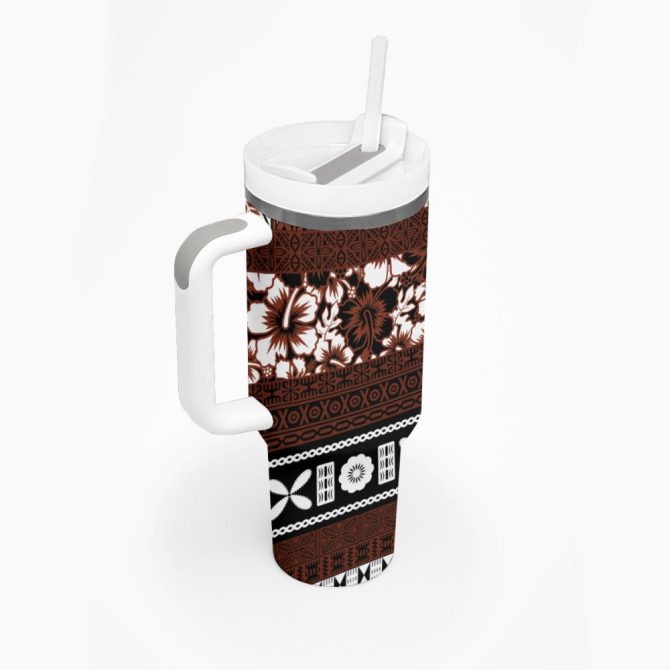 Hibiscus Flowers Custom Stanley Quencher 40Oz Stainless Steel Tumbler - Image 3