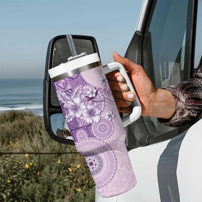 Hibiscus Flowers Custom Stanley Quencher 40Oz Stainless Steel Tumbler - Image 8
