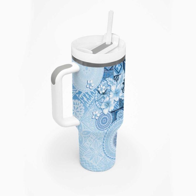 Hibiscus Flowers Custom Stanley Quencher 40Oz Stainless Steel Tumbler - Image 3