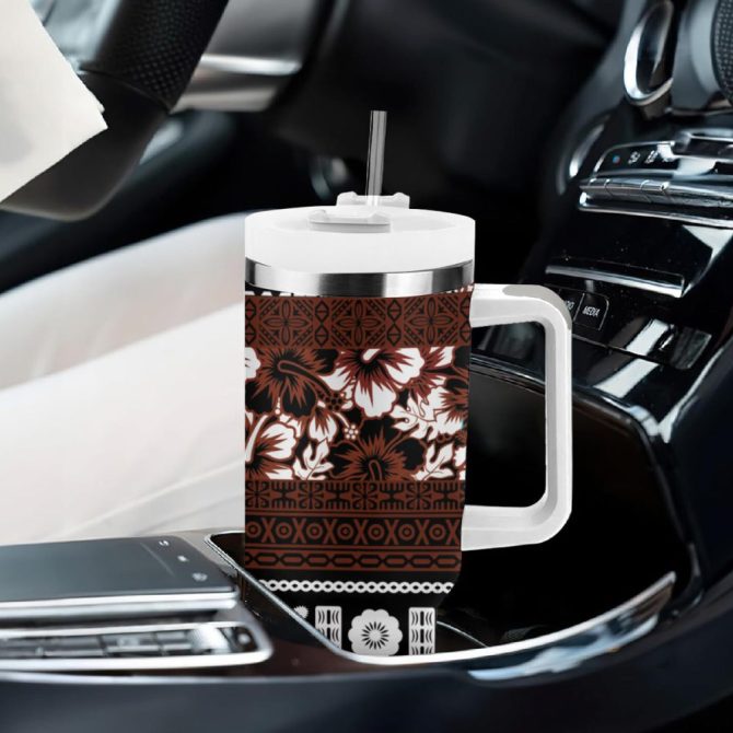Hibiscus Flowers Custom Stanley Quencher 40Oz Stainless Steel Tumbler - Image 9