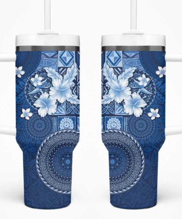 Hibiscus Flowers Custom Stanley Quencher 40Oz Stainless Steel Tumbler