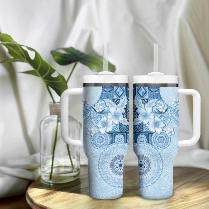 Hibiscus Flowers Custom Stanley Quencher 40Oz Stainless Steel Tumbler - Image 10