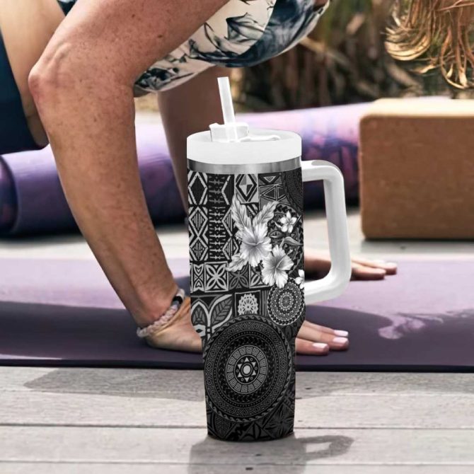Hibiscus Flowers Custom Stanley Quencher 40Oz Stainless Steel Tumbler - Image 7