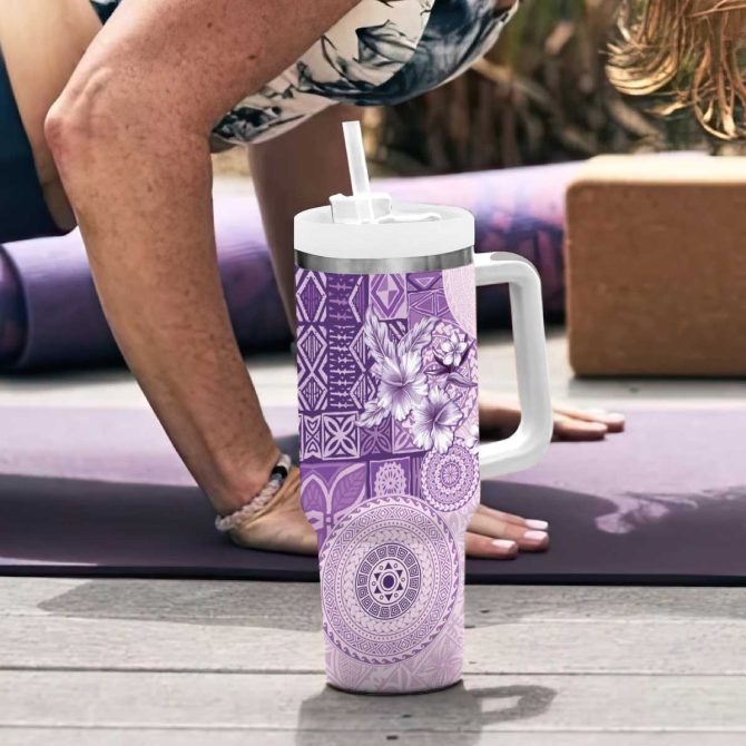 Hibiscus Flowers Custom Stanley Quencher 40Oz Stainless Steel Tumbler - Image 7