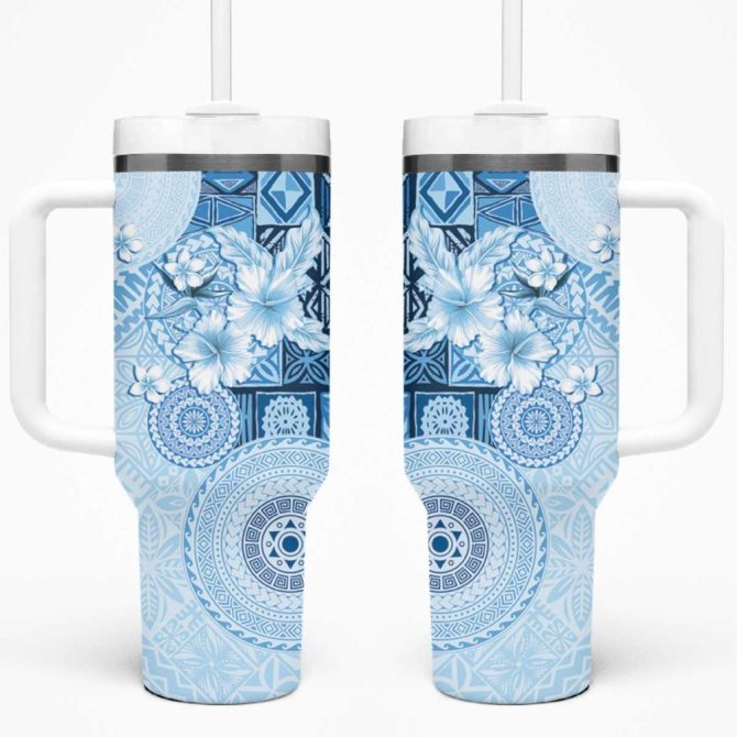 Hibiscus Flowers Custom Stanley Quencher 40Oz Stainless Steel Tumbler