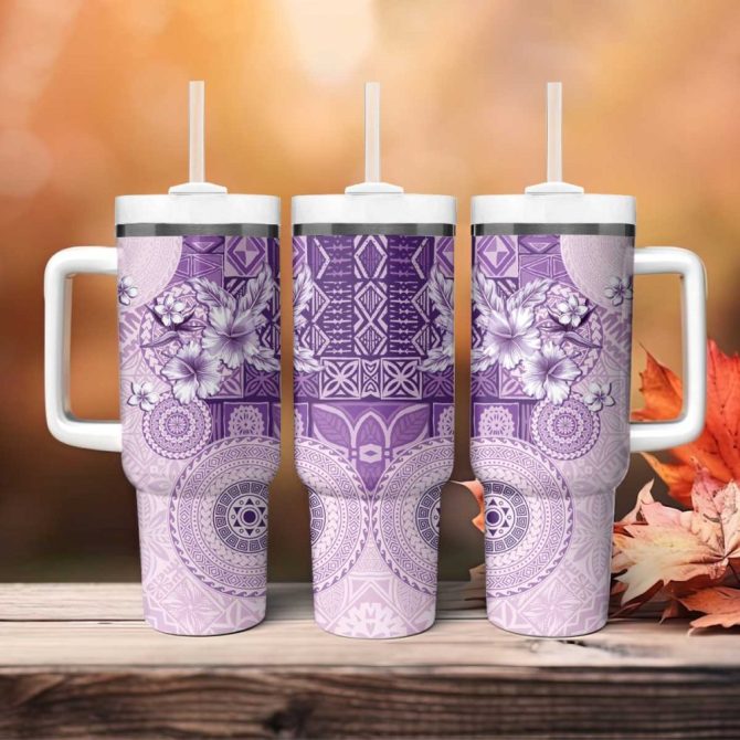 Hibiscus Flowers Custom Stanley Quencher 40Oz Stainless Steel Tumbler - Image 5