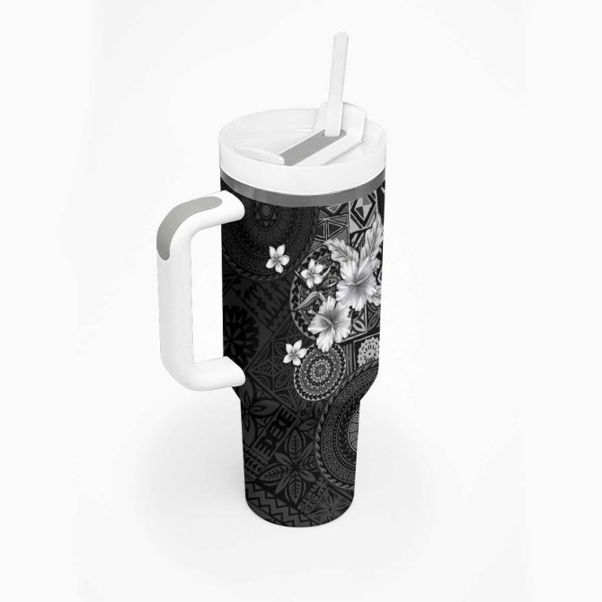 Hibiscus Flowers Custom Stanley Quencher 40Oz Stainless Steel Tumbler - Image 3