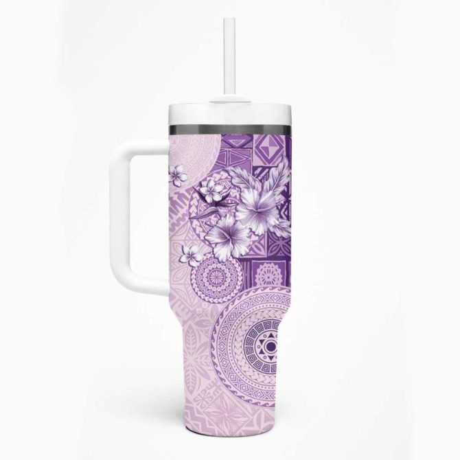 Hibiscus Flowers Custom Stanley Quencher 40Oz Stainless Steel Tumbler - Image 2