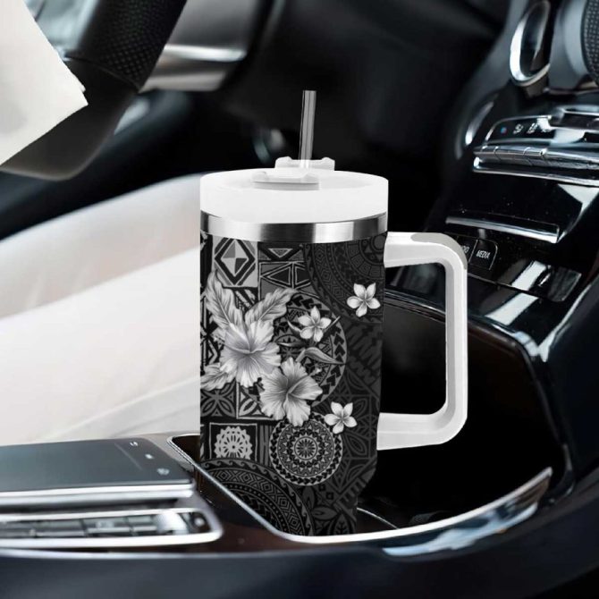 Hibiscus Flowers Custom Stanley Quencher 40Oz Stainless Steel Tumbler - Image 9
