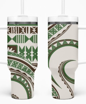 Hibiscus Tribal Vintage Custom Stanley Quencher 40Oz Stainless Steel Tumbler