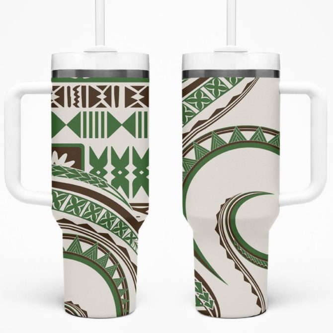Hibiscus Tribal Vintage Custom Stanley Quencher 40Oz Stainless Steel Tumbler