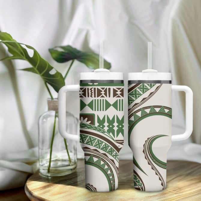 Hibiscus Tribal Vintage Custom Stanley Quencher 40Oz Stainless Steel Tumbler - Image 10