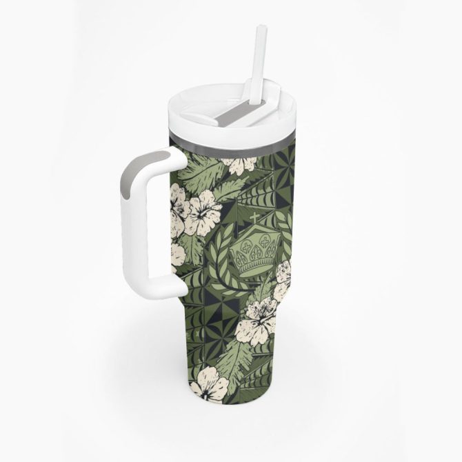 Hibiscus Vintage Flowers Custom Stanley Quencher 40Oz Stainless Steel Tumbler - Image 3