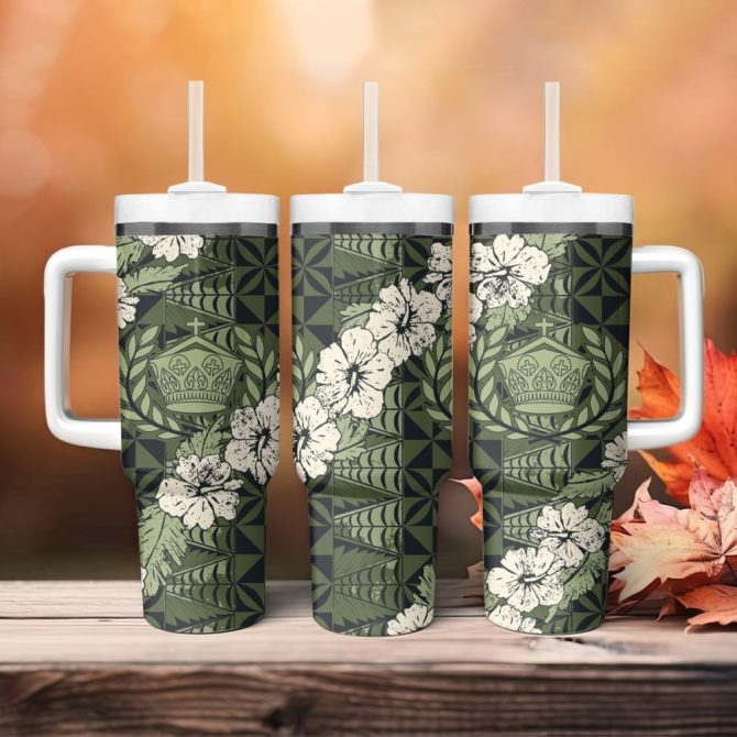 Hibiscus Vintage Flowers Custom Stanley Quencher 40Oz Stainless Steel Tumbler - Image 5