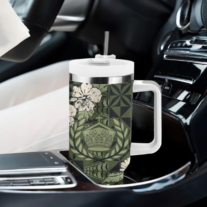 Hibiscus Vintage Flowers Custom Stanley Quencher 40Oz Stainless Steel Tumbler - Image 9