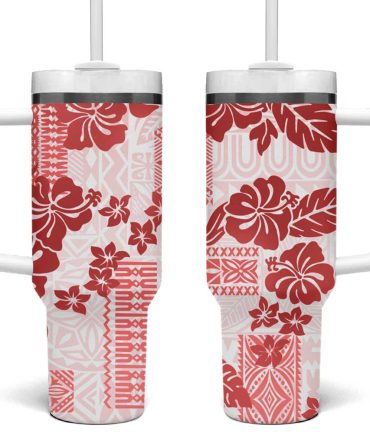 Hibiscus Vintage Flowers Custom Stanley Quencher 40Oz Stainless Steel Tumbler