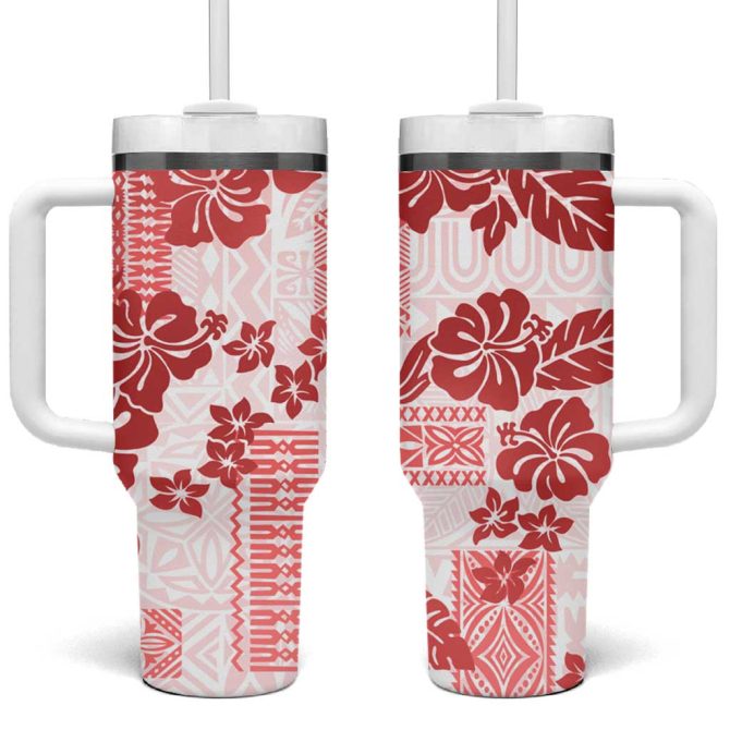 Hibiscus Vintage Flowers Custom Stanley Quencher 40Oz Stainless Steel Tumbler
