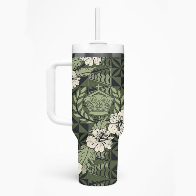 Hibiscus Vintage Flowers Custom Stanley Quencher 40Oz Stainless Steel Tumbler - Image 2