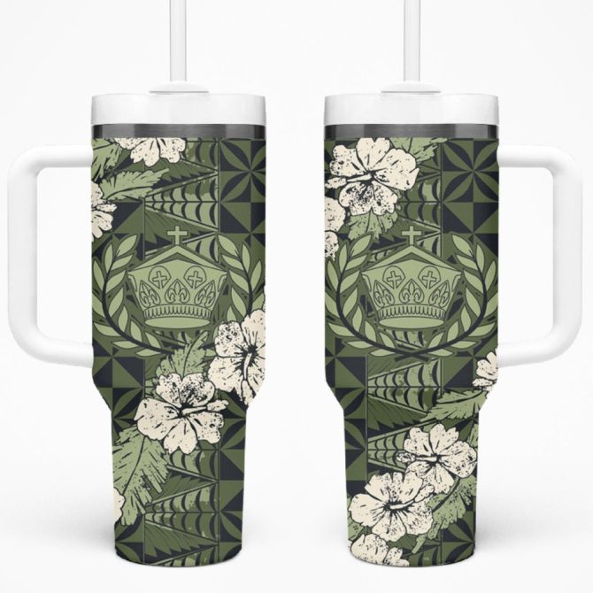 Hibiscus Vintage Flowers Custom Stanley Quencher 40Oz Stainless Steel Tumbler
