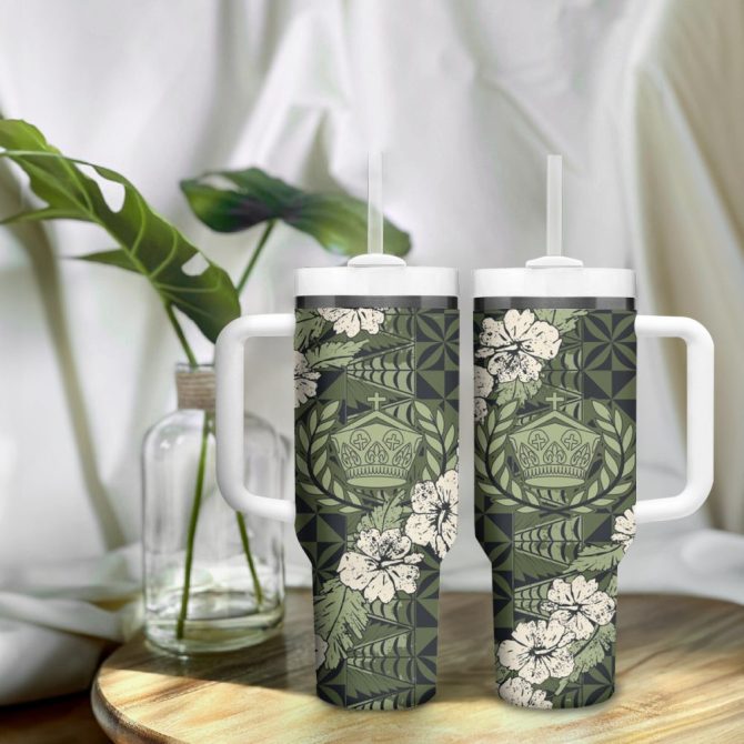 Hibiscus Vintage Flowers Custom Stanley Quencher 40Oz Stainless Steel Tumbler - Image 10