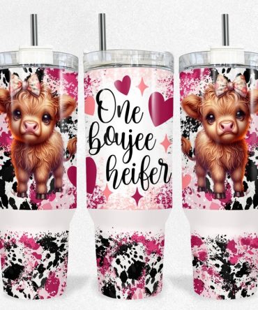 Highland Cow Custom Stanley Quencher 40Oz Stainless Steel Tumbler