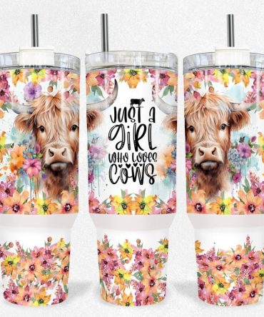 Highland Cow Custom Stanley Quencher 40Oz Stainless Steel Tumbler