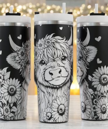 Highland Cow Custom Stanley Quencher 40Oz Stainless Steel Tumbler