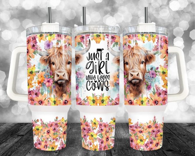 Highland Cow Custom Stanley Quencher 40Oz Stainless Steel Tumbler - Image 7