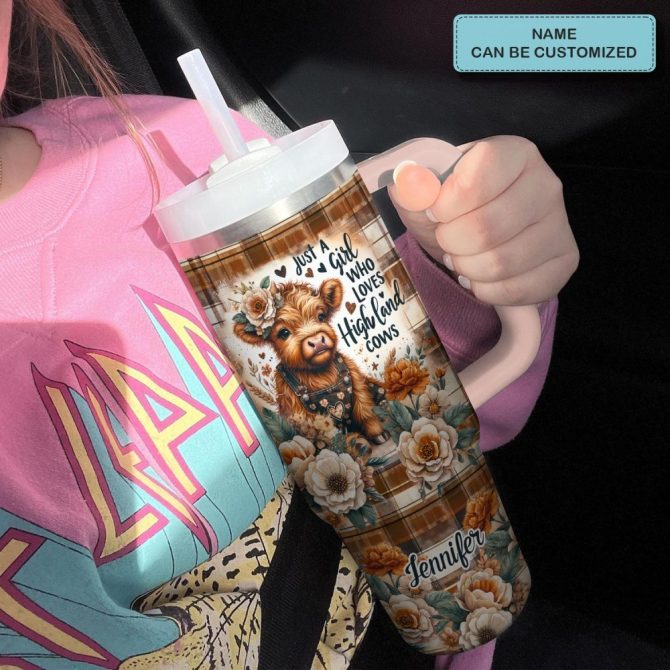 Highland Cows Loverscustom Stanley Quencher 40Oz Stainless Steel Tumbler With Handle - Image 2