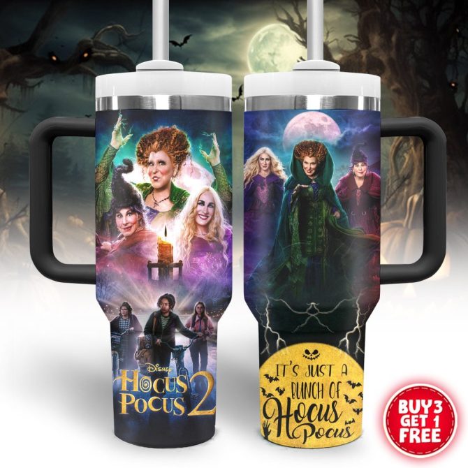 Hocus Pocus Movies Custom Stanley Quencher 40Oz Stainless Steel Tumbler