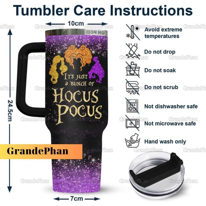 Hocus Pocus Movies Custom Stanley Quencher 40Oz Stainless Steel Tumbler - Image 5