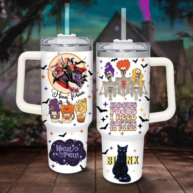 Hocus Pocus Movies Custom Stanley Quencher 40Oz Stainless Steel Tumbler - Image 3