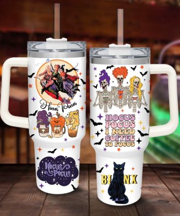 Hocus Pocus Movies Custom Stanley Quencher 40Oz Stainless Steel Tumbler