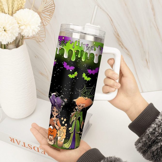 Hocus Pocus Movies Custom Stanley Quencher 40Oz Stainless Steel Tumbler With Handle - Image 2