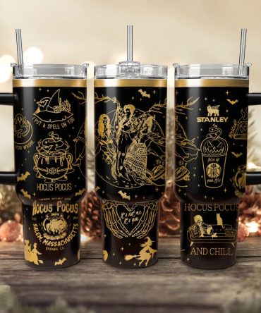 Hocus Pocus Movies Custom Stanley Quencher 40Oz Stainless Steel Tumbler With Handle