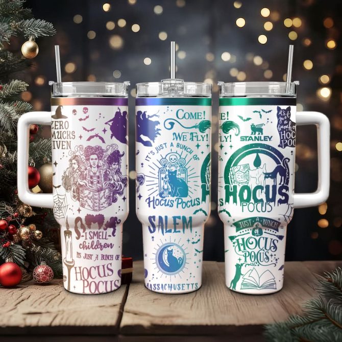 Hocus Pocus Movies Custom Stanley Quencher 40Oz Stainless Steel Tumbler With Handle