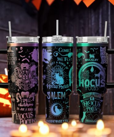 Hocus Pocus Movies Custom Stanley Quencher 40Oz Stainless Steel Tumbler With Handle