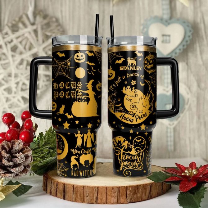 Hocus Pocus Movies Custom Stanley Quencher 40Oz Stainless Steel Tumbler With Handle