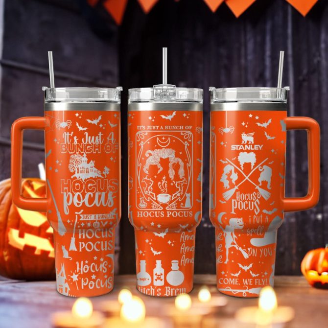 Hocus Pocus Movies Custom Stanley Quencher 40Oz Stainless Steel Tumbler With Handle
